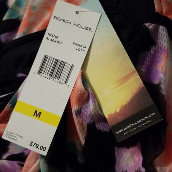 Beach House mesh floral tiered swim coverup size medium‎ new!! - Picture 4 of 5